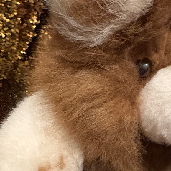 Brown and White Plush Alpaca Fur Bear - Picture 5 of 7